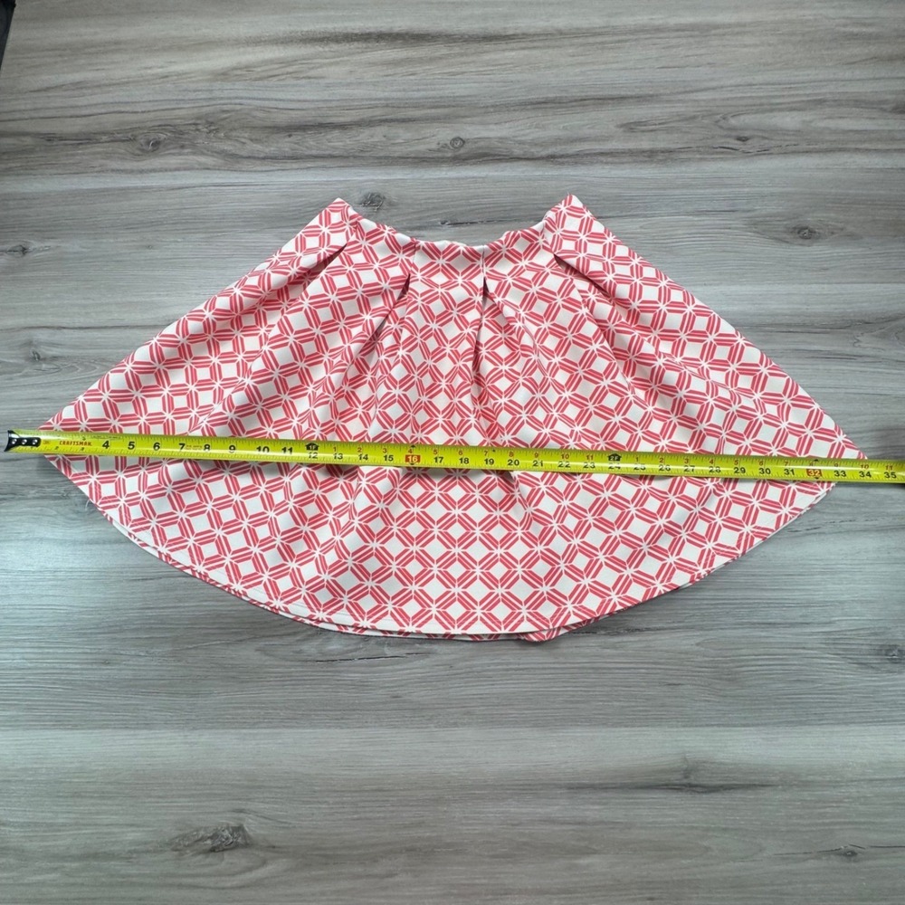 Pleated Pink Geometric Circle Skirt - Picture 4 of 14